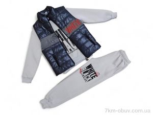 купить Kids-modnik 2520 сірий White-Black жилетка-кофта-штани оптом